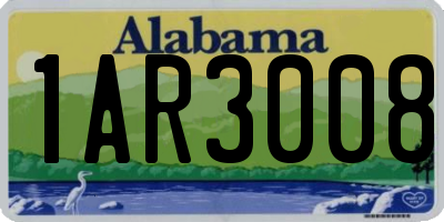 AL license plate 1AR3008
