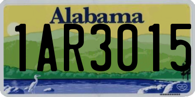 AL license plate 1AR3015