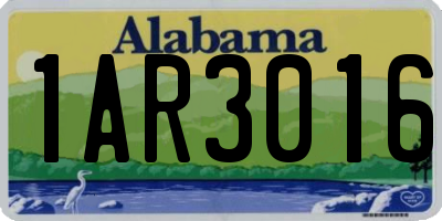 AL license plate 1AR3016