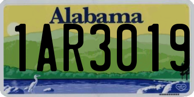 AL license plate 1AR3019