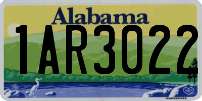 AL license plate 1AR3022
