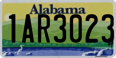 AL license plate 1AR3023