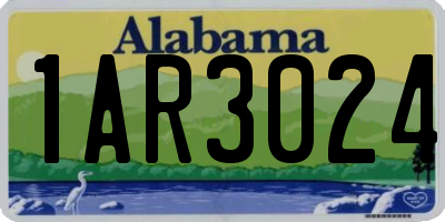 AL license plate 1AR3024