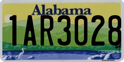 AL license plate 1AR3028