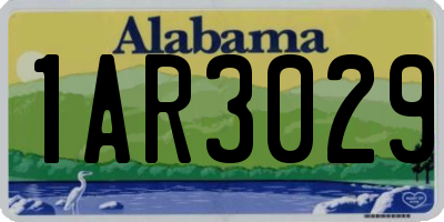 AL license plate 1AR3029