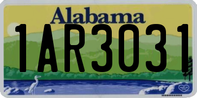 AL license plate 1AR3031