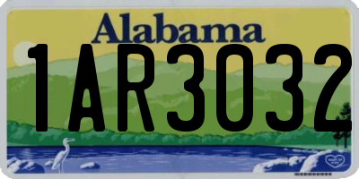AL license plate 1AR3032