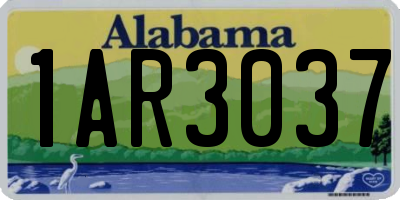 AL license plate 1AR3037