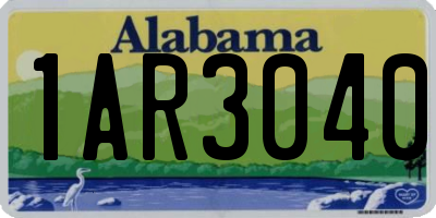 AL license plate 1AR3040