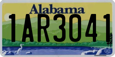 AL license plate 1AR3041