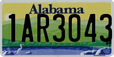 AL license plate 1AR3043