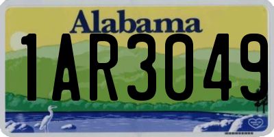 AL license plate 1AR3049