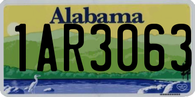 AL license plate 1AR3063