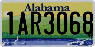 AL license plate 1AR3068