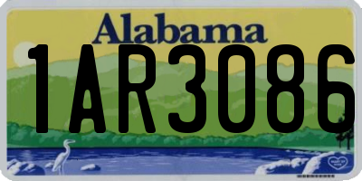 AL license plate 1AR3086