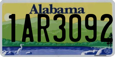 AL license plate 1AR3092