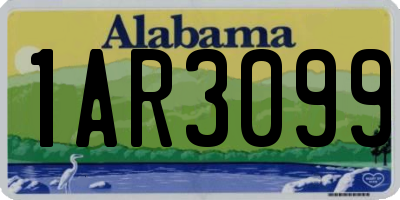 AL license plate 1AR3099