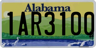 AL license plate 1AR3100