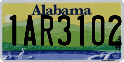 AL license plate 1AR3102