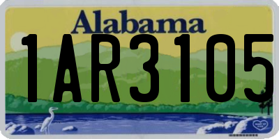 AL license plate 1AR3105