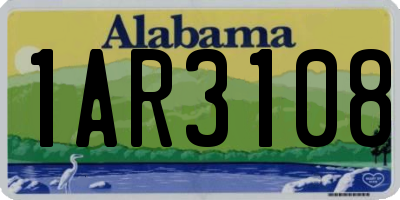 AL license plate 1AR3108