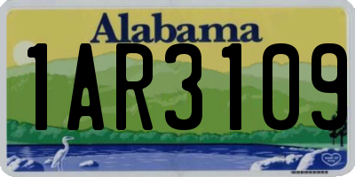 AL license plate 1AR3109