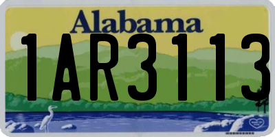 AL license plate 1AR3113