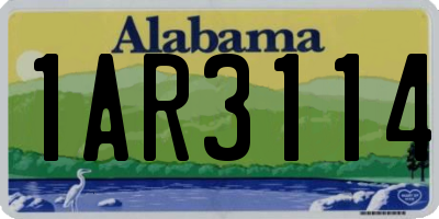 AL license plate 1AR3114