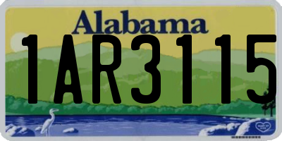AL license plate 1AR3115