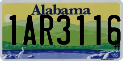AL license plate 1AR3116