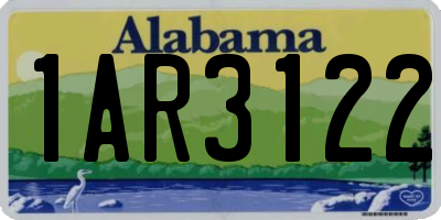 AL license plate 1AR3122