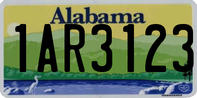 AL license plate 1AR3123