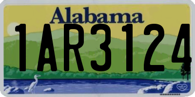 AL license plate 1AR3124
