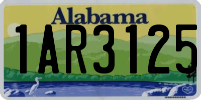 AL license plate 1AR3125