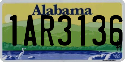 AL license plate 1AR3136