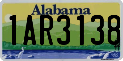 AL license plate 1AR3138