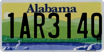 AL license plate 1AR3140