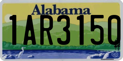 AL license plate 1AR3150
