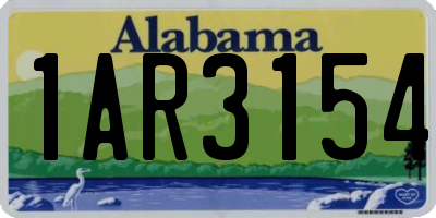 AL license plate 1AR3154