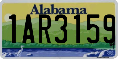 AL license plate 1AR3159