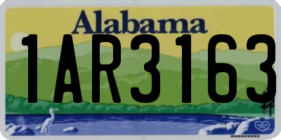 AL license plate 1AR3163