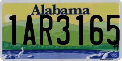 AL license plate 1AR3165