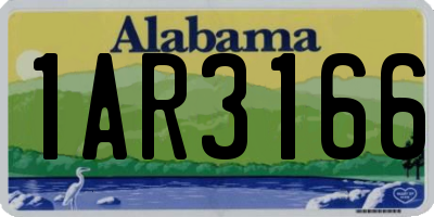 AL license plate 1AR3166