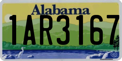 AL license plate 1AR3167