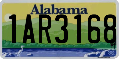 AL license plate 1AR3168