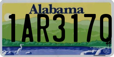 AL license plate 1AR3170