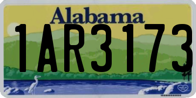 AL license plate 1AR3173