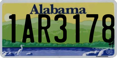 AL license plate 1AR3178