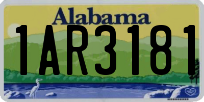 AL license plate 1AR3181