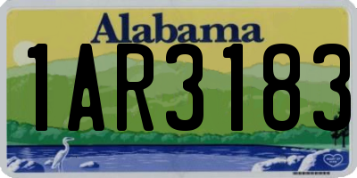 AL license plate 1AR3183